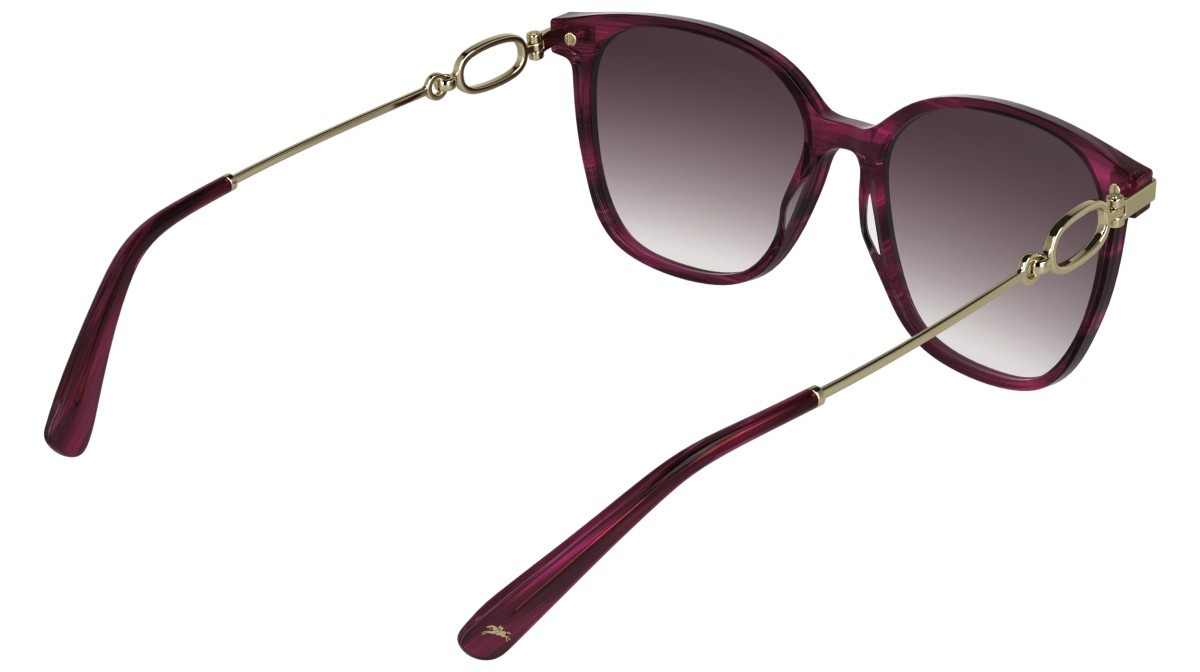 Sunglasses Longchamp LO805S (503) color striped purple shape rectangle lenses gradient purple