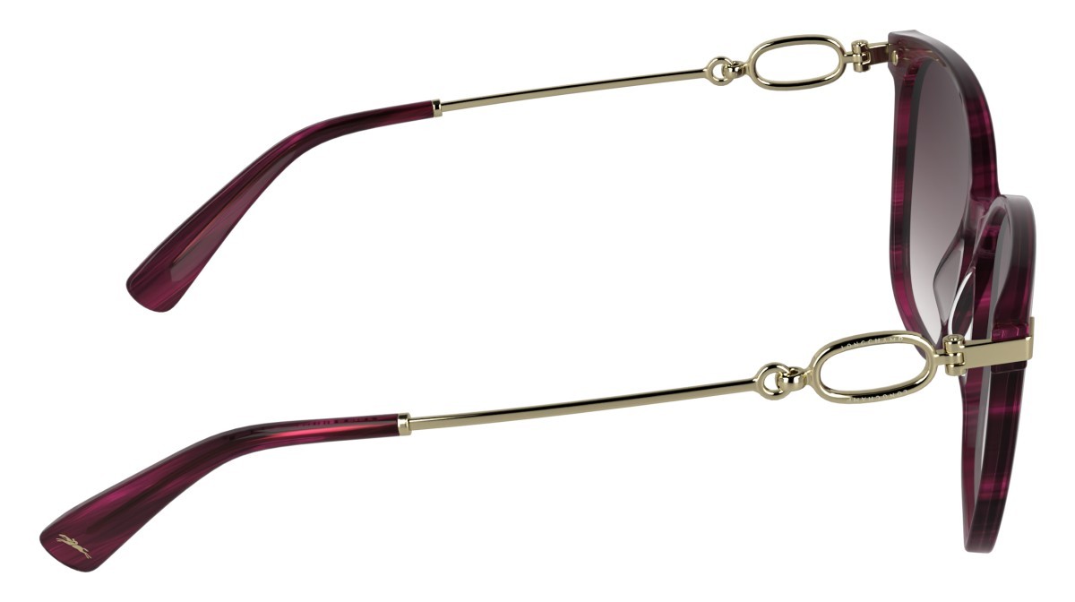 Sunglasses Longchamp LO805S (503) color striped purple shape rectangle lenses gradient purple