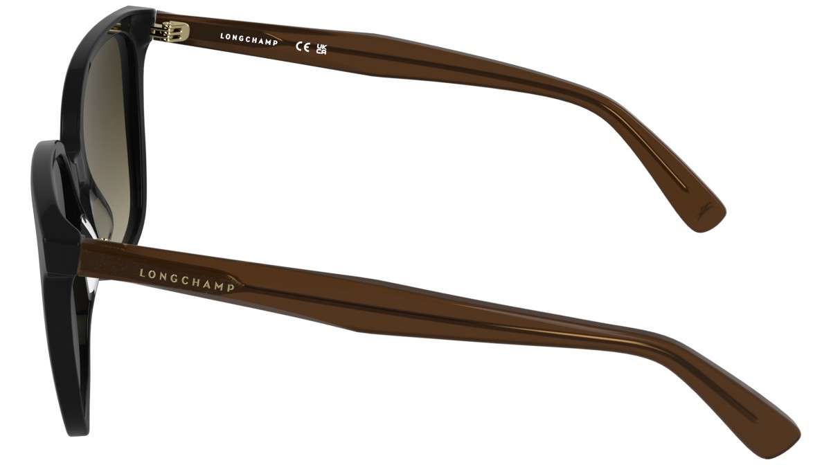 Occhiali da sole Longchamp LO807S (001) colore black forma rettangolare lenti gradient brown