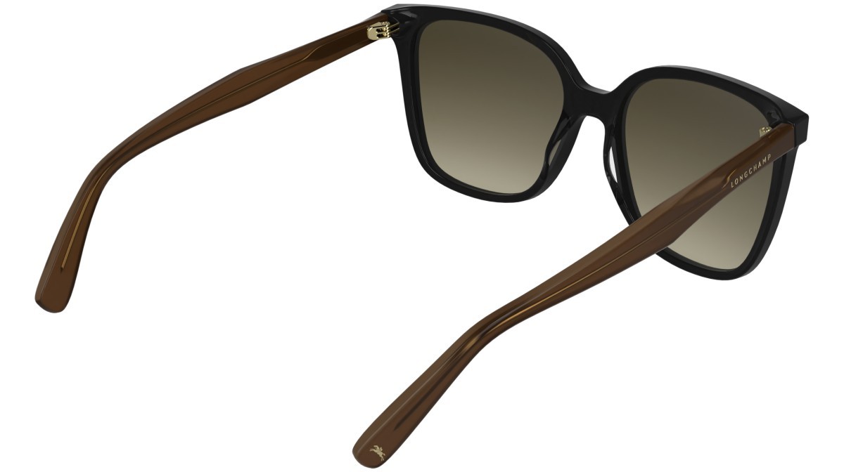 Occhiali da sole Longchamp LO807S (001) colore black forma rettangolare lenti gradient brown