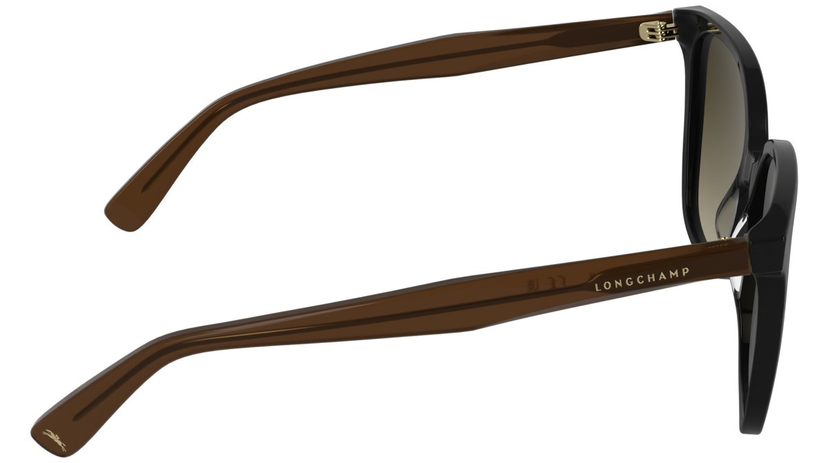 Occhiali da sole Longchamp LO807S (001) colore black forma rettangolare lenti gradient brown