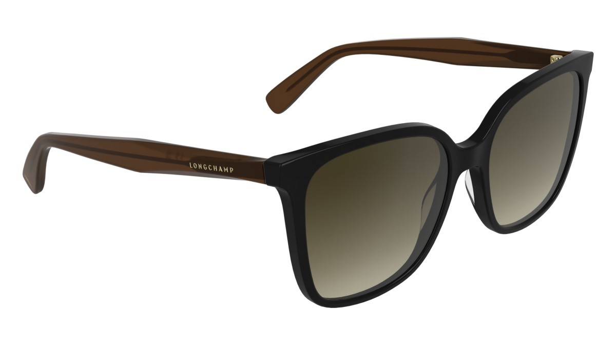 Occhiali da sole Longchamp LO807S (001) colore black forma rettangolare lenti gradient brown