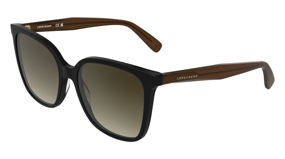 Occhiali da sole Longchamp LO807S (001) colore black forma rettangolare lenti gradient brown