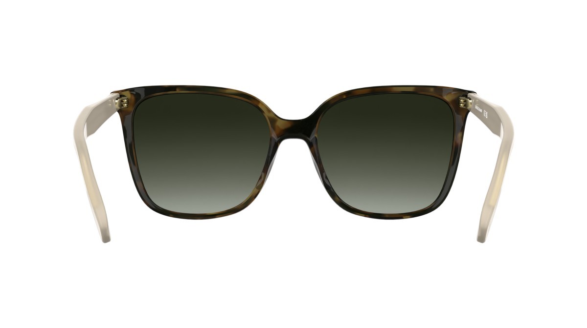 Occhiali da sole Longchamp LO807S (321) colore khaki havana forma rettangolare lenti gradient khaki