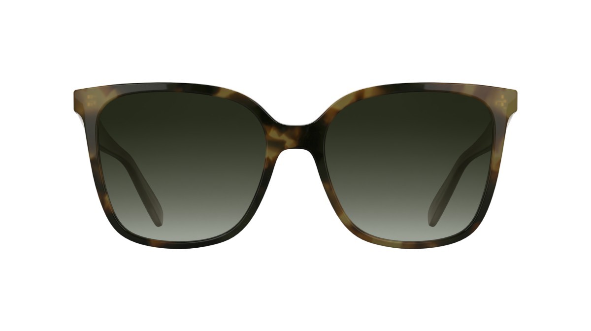 Occhiali da sole Longchamp LO807S (321) colore khaki havana forma rettangolare lenti gradient khaki