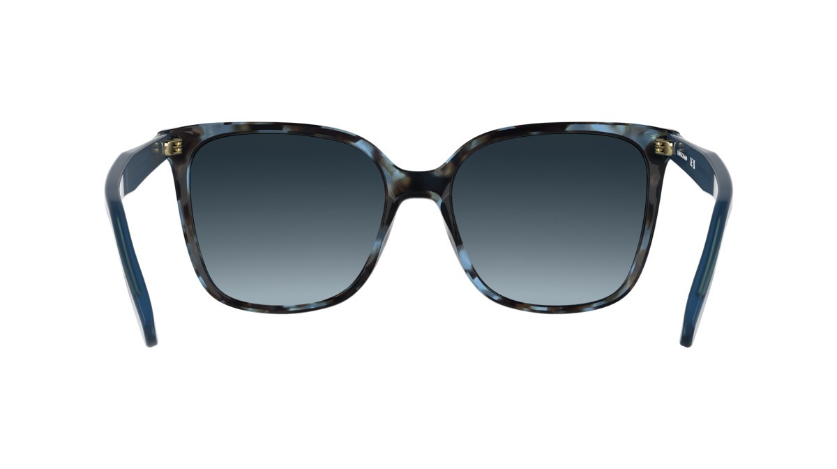 Sunglasses Longchamp LO807S (438) color azure havana shape rectangle lenses gradiet blue