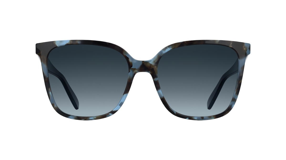 Sunglasses Longchamp LO807S (438) color azure havana shape rectangle lenses gradiet blue