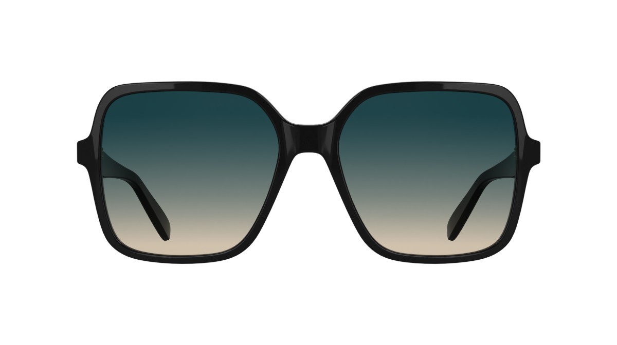 Occhiali da sole Longchamp LO808S (001) colore black forma rettangolare lenti gradient blue salmon