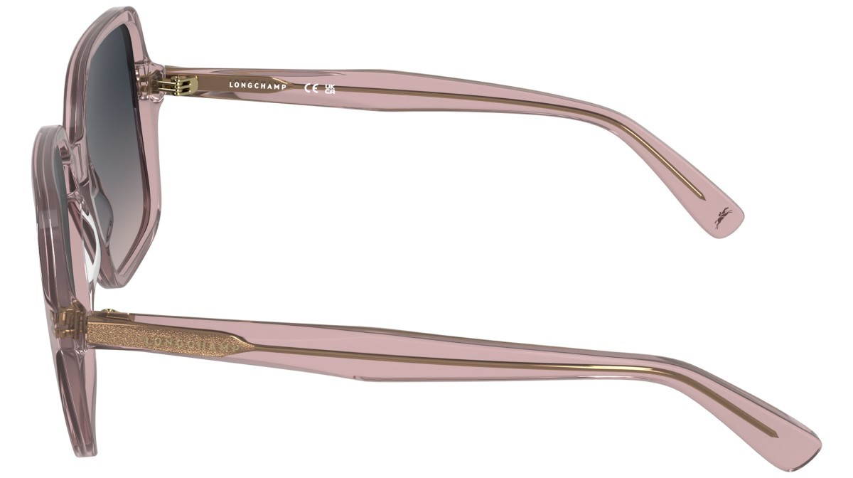 Occhiali da sole Longchamp LO808S (610) colore transparent rose forma rettangolare lenti gradient purple/rose