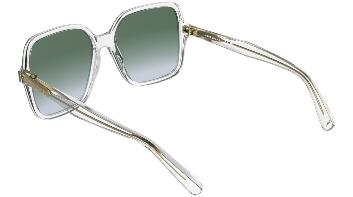 Occhiali da sole Longchamp LO808S (900) colore crystal forma rettangolare lenti gradient green azure