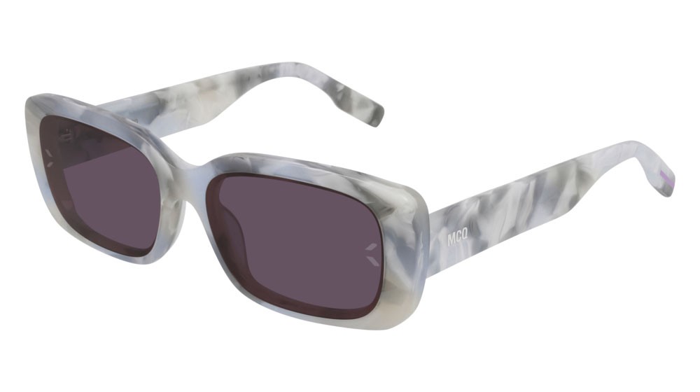 Sunglasses McQ Collection 0 MQ0301S-003 color white shape rectangle lenses violet
