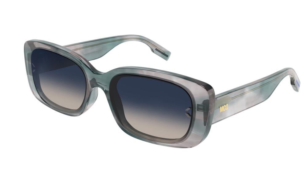 Sunglasses McQ Collection 0 MQ0301S-006 color havana shape rectangle lenses blue