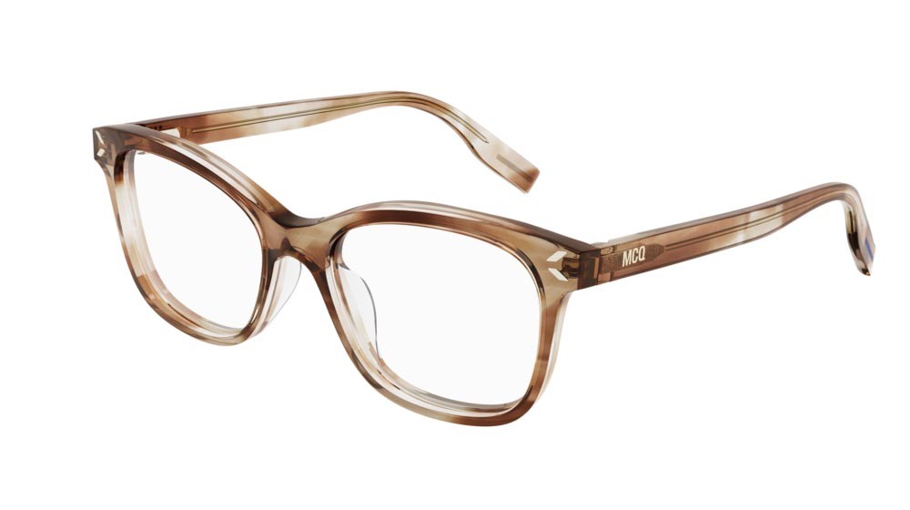 Eyeglasses McQ Collection 0 MQ0304O-009 color havana shape rectangle lenses transparent
