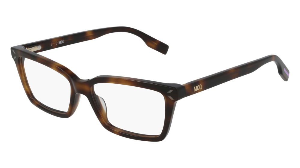 Eyeglasses McQ Collection 0 MQ0307O-002 color havana shape rectangle lenses transparent