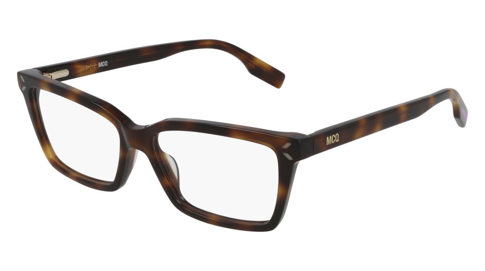 Eyeglasses McQ Collection 0 MQ0307O-006 color havana shape rectangle lenses transparent