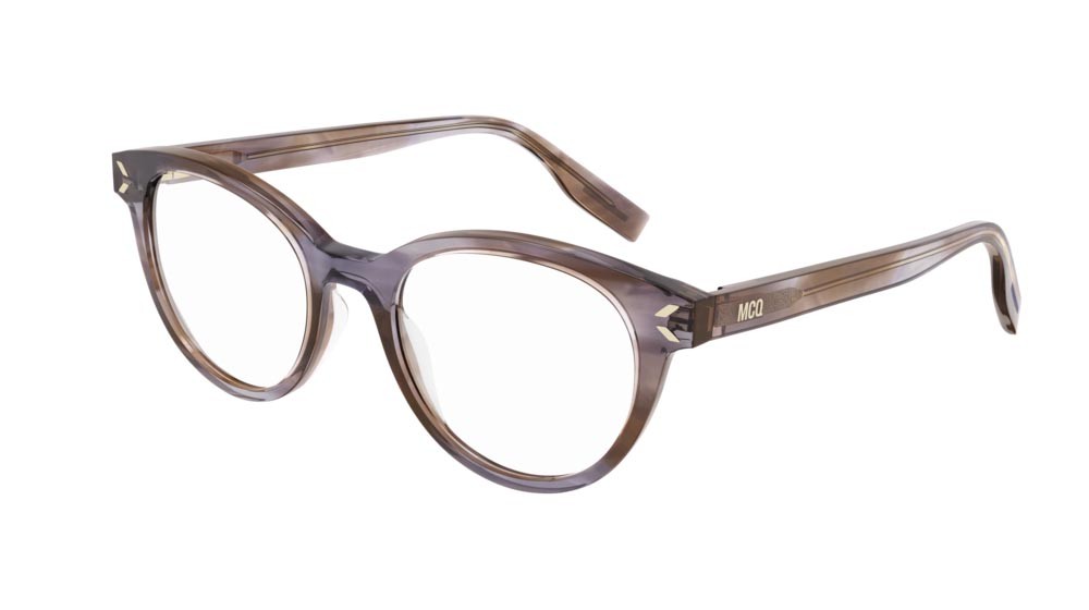 Eyeglasses McQ Collection 0 MQ0308O-009 color havana shape round lenses transparent
