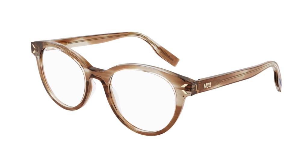 Eyeglasses McQ Collection 0 MQ0308O-010 color havana shape round lenses transparent