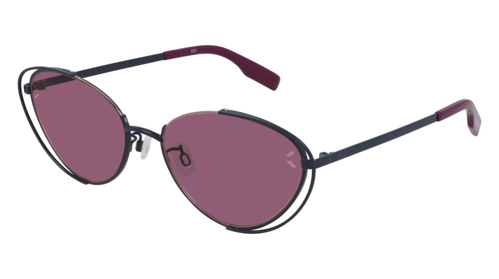 Sunglasses McQ Collection 0 MQ0312S-004 color blue shape cat eye lenses violet