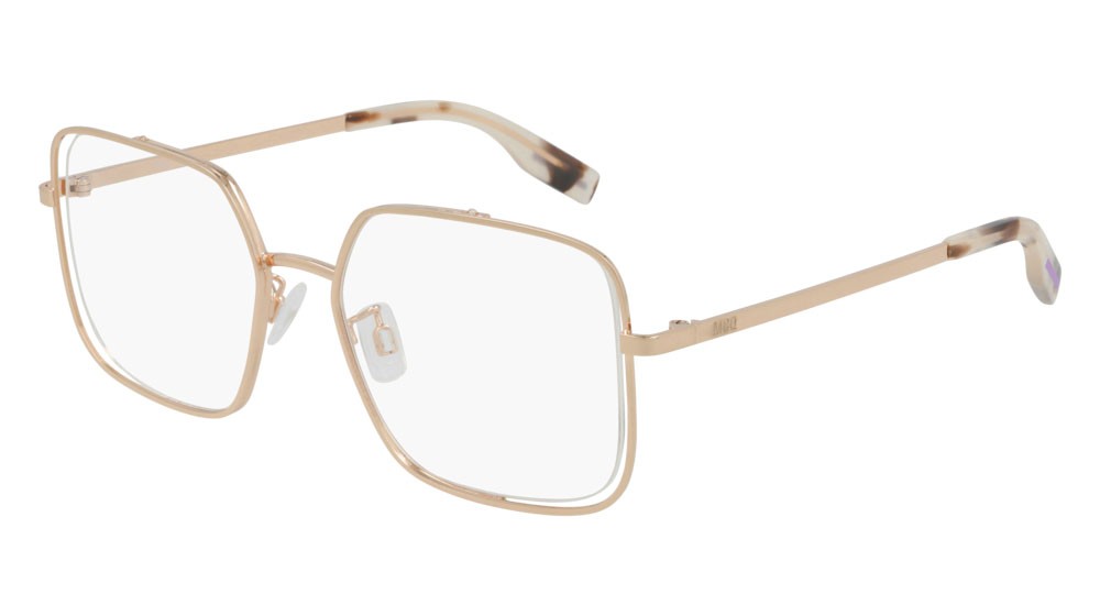 Occhiali da vista McQ Collection 0 MQ0318O-003 colore gold forma rettangolare lenti transparent