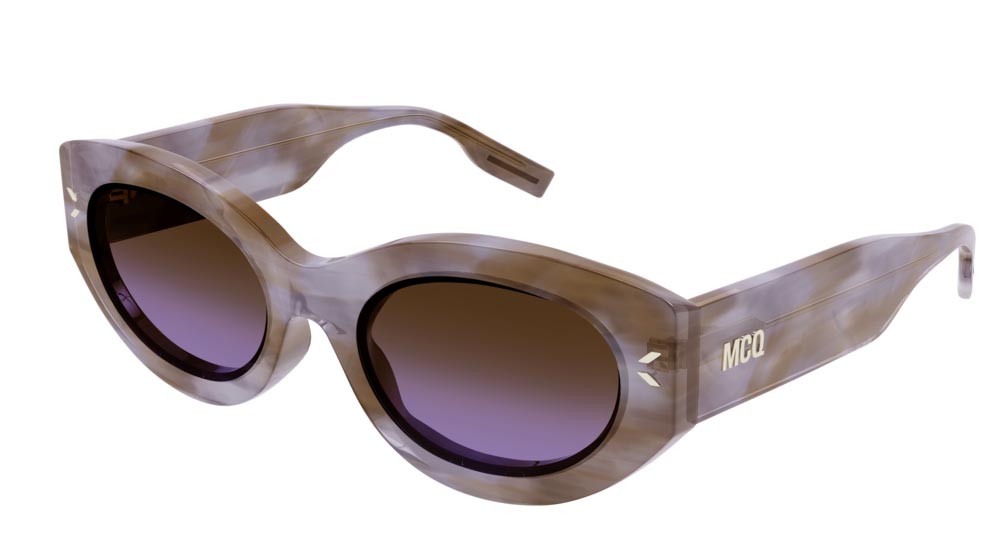 Sunglasses McQ Collection 0 MQ0324S-004 color violet shape cat eye lenses brown