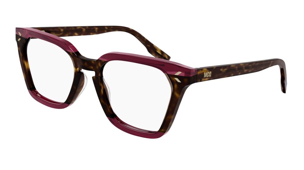 Eyeglasses McQ Collection 0 MQ0327O-004 color havana shape rectangle lenses transparent