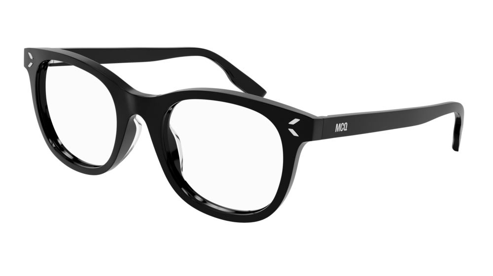 Eyeglasses McQ Collection 0 MQ0328O-001 color black shape round lenses transparent
