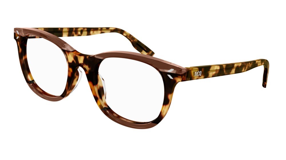 Eyeglasses McQ Collection 0 MQ0328O-003 color havana shape round lenses transparent
