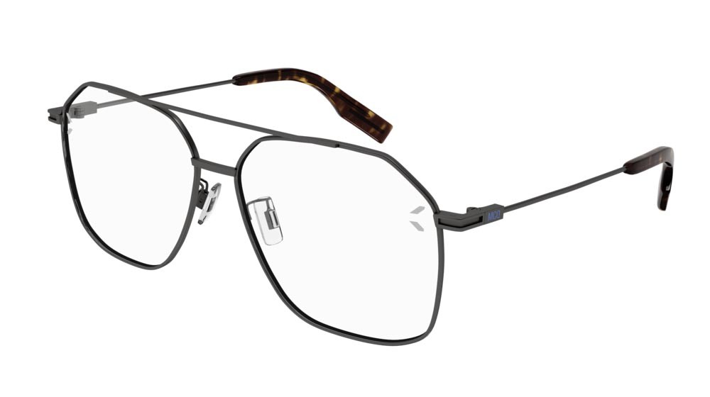 Eyeglasses McQ Collection 0 MQ0333O-001 color ruthenium shape aviator lenses transparent