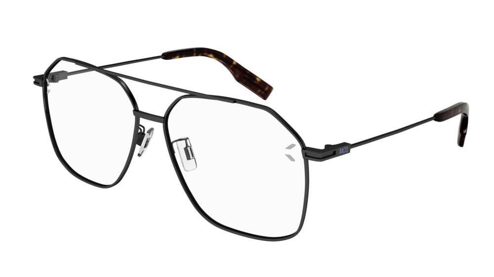 Eyeglasses McQ Collection 0 MQ0333O-003 color black shape aviator lenses transparent
