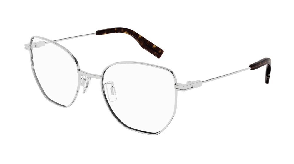 Occhiali da vista McQ Collection 0 MQ0335O-001 colore silver forma cat eye lenti transparent