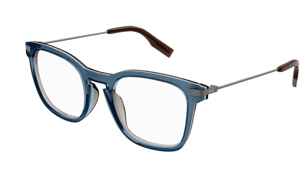 Eyeglasses McQ Collection 0 MQ0338O-004 color ruthenium shape rectangle lenses transparent