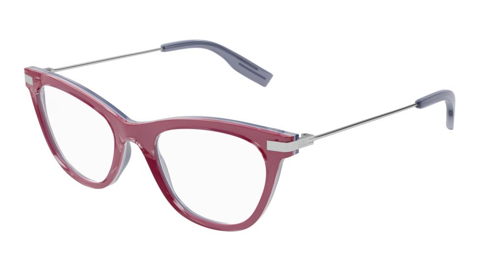 Eyeglasses McQ Collection 0 MQ0339O-003 color silver shape cat eye lenses transparent