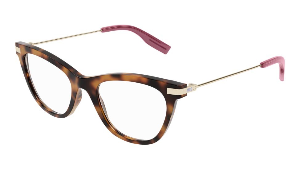 Eyeglasses McQ Collection 0 MQ0339O-006 color gold shape cat eye lenses transparent