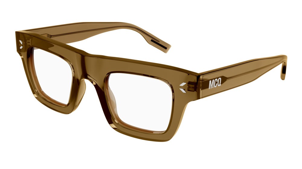 Eyeglasses McQ Collection 0 MQ0344O-003 color green shape rectangle lenses transparent