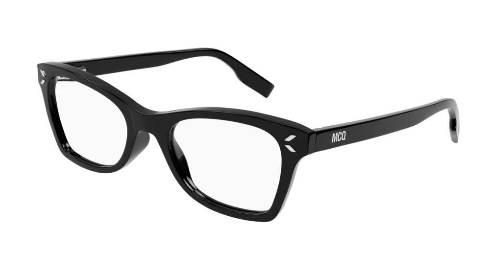 Eyeglasses McQ Collection 0 MQ0347O-001 color black shape rectangle lenses transparent
