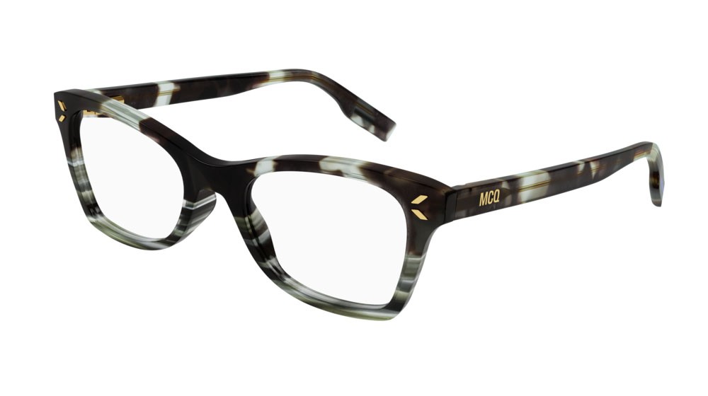 Eyeglasses McQ Collection 0 MQ0347O-008 color havana shape rectangle lenses transparent