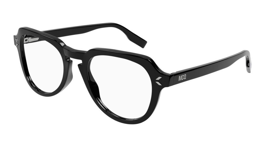 Eyeglasses McQ Collection 0 MQ0348O-001 color black shape round lenses transparent