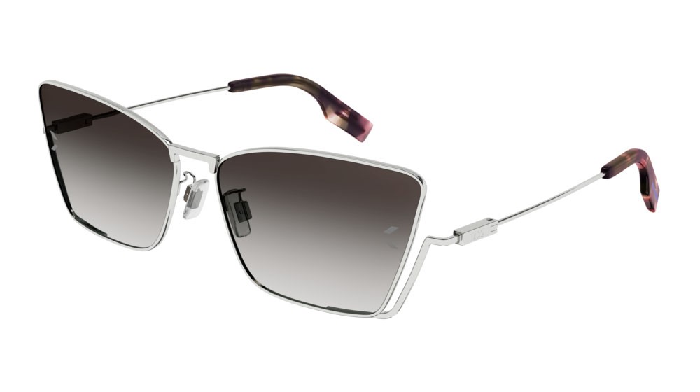 Sunglasses McQ Collection 0 MQ0350S-004 color silver shape cat eye lenses brown