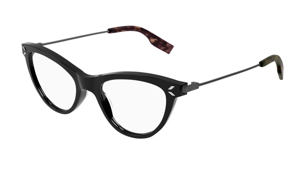Eyeglasses McQ Collection 0 MQ0356O-001 color ruthenium shape cat eye lenses transparent