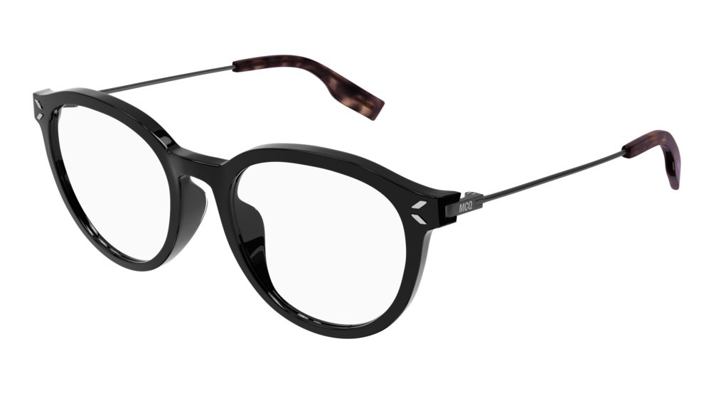 Eyeglasses McQ Collection 0 MQ0357O-001 color ruthenium shape round lenses transparent