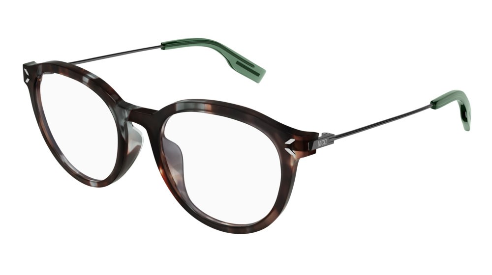 Eyeglasses McQ Collection 0 MQ0357O-004 color ruthenium shape round lenses transparent