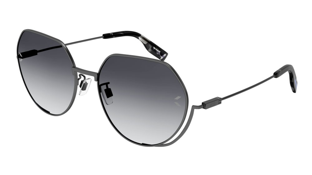 Sunglasses McQ Collection 0 MQ0360S-001 color ruthenium shape round lenses grey