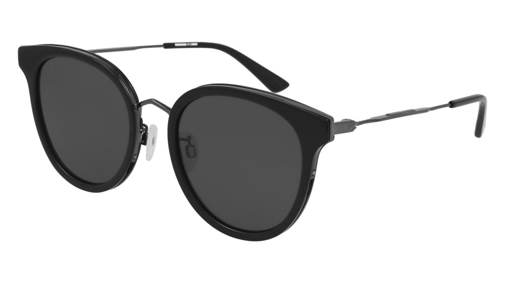 Sunglasses McQ Iconic MQ0278SA-001 color ruthenium shape round lenses smoke
