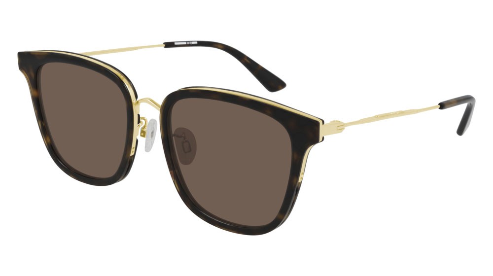 Sunglasses McQ Iconic MQ0279SA-002 color gold shape rectangle lenses brown