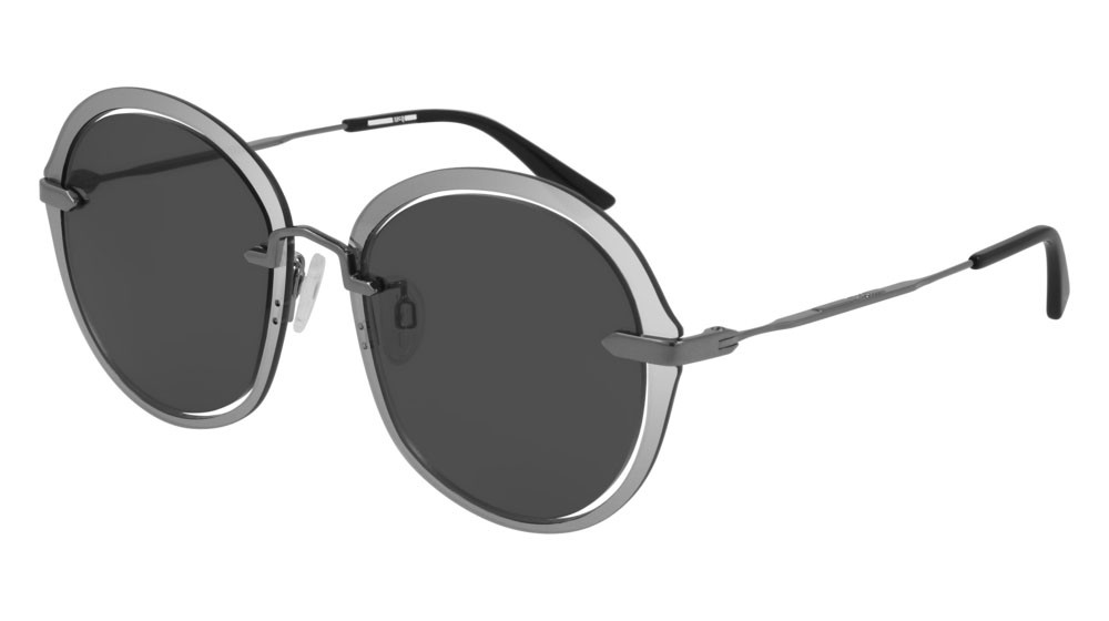 Sunglasses McQ Iconic MQ0282S-001 color ruthenium shape round lenses smoke