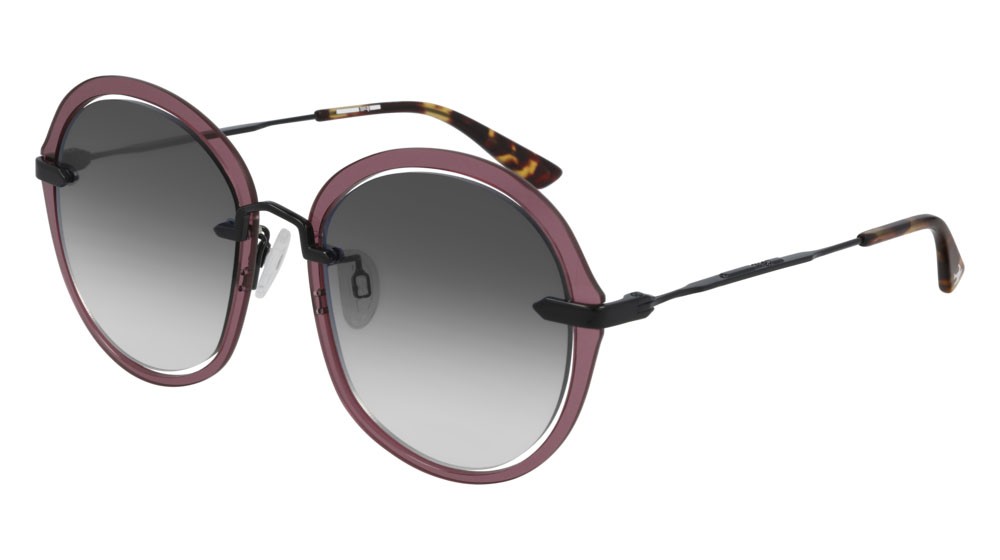 Sonnenbrillen McQ Iconic MQ0282S-004 farbe black form rund gläser grey