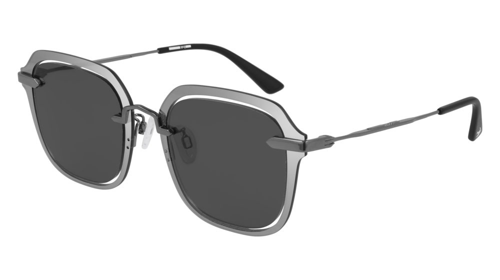 Sunglasses McQ Iconic MQ0283S-001 color ruthenium shape rectangle lenses grey