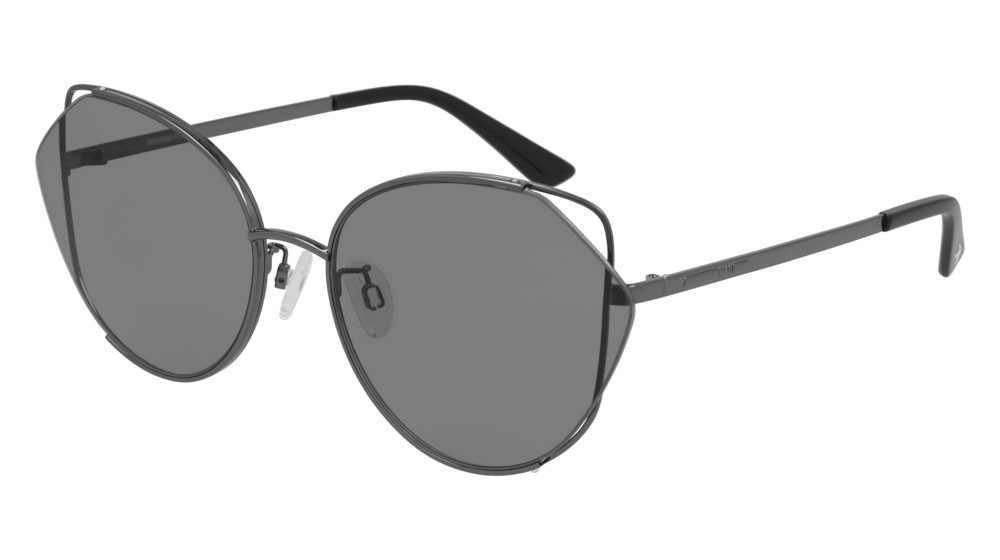 Sunglasses McQ Iconic MQ0286SA-001 color ruthenium shape cat eye lenses smoke