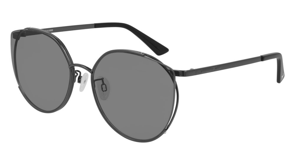Sunglasses McQ Iconic MQ0288SA-001 color ruthenium shape cat eye lenses smoke