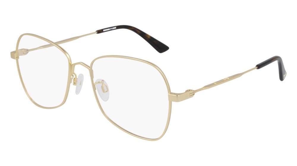 Eyeglasses McQ Iconic MQ0289O-002 color gold shape rectangle lenses transparent